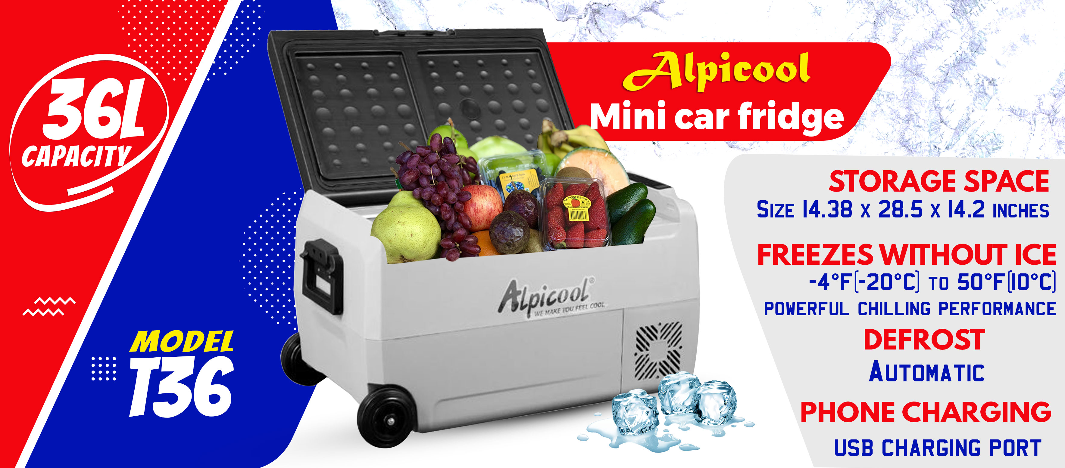 Car Fridge with compressor : CX50